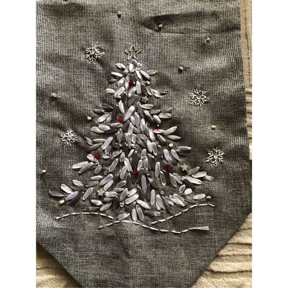 Christmas Table Runner 13”x73” Silver - Picture 4 of 8